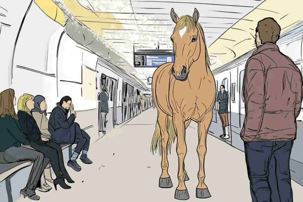 Cavallo in treno