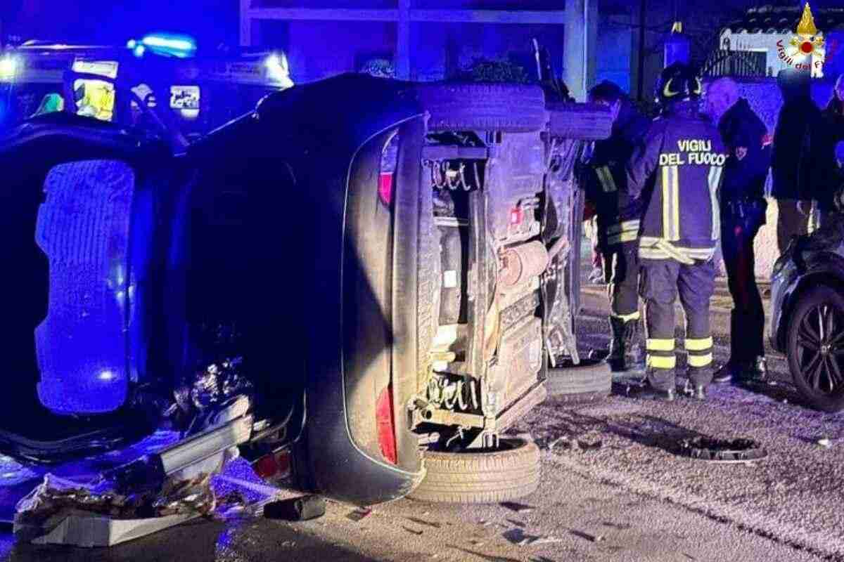 Lancia Y in ribaltamento: analisi dell'incidente. Emergenza e soccorso sulla Fondovalle Alento.